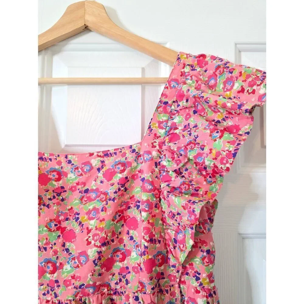 CROSBY BY MOLLIE BURCH Eloise Tie Midi Dress - Pink M $286